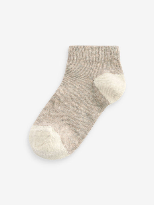 Neutral Cotton Rich Trainer Socks 7 Pack