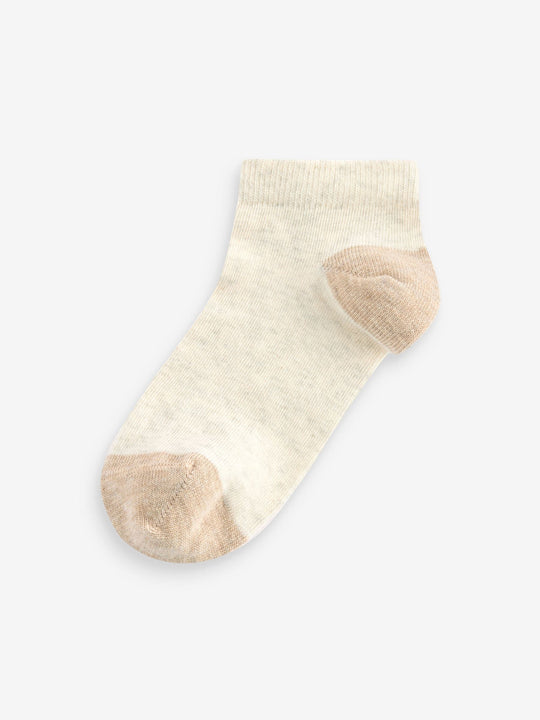 Neutral Cotton Rich Trainer Socks 7 Pack