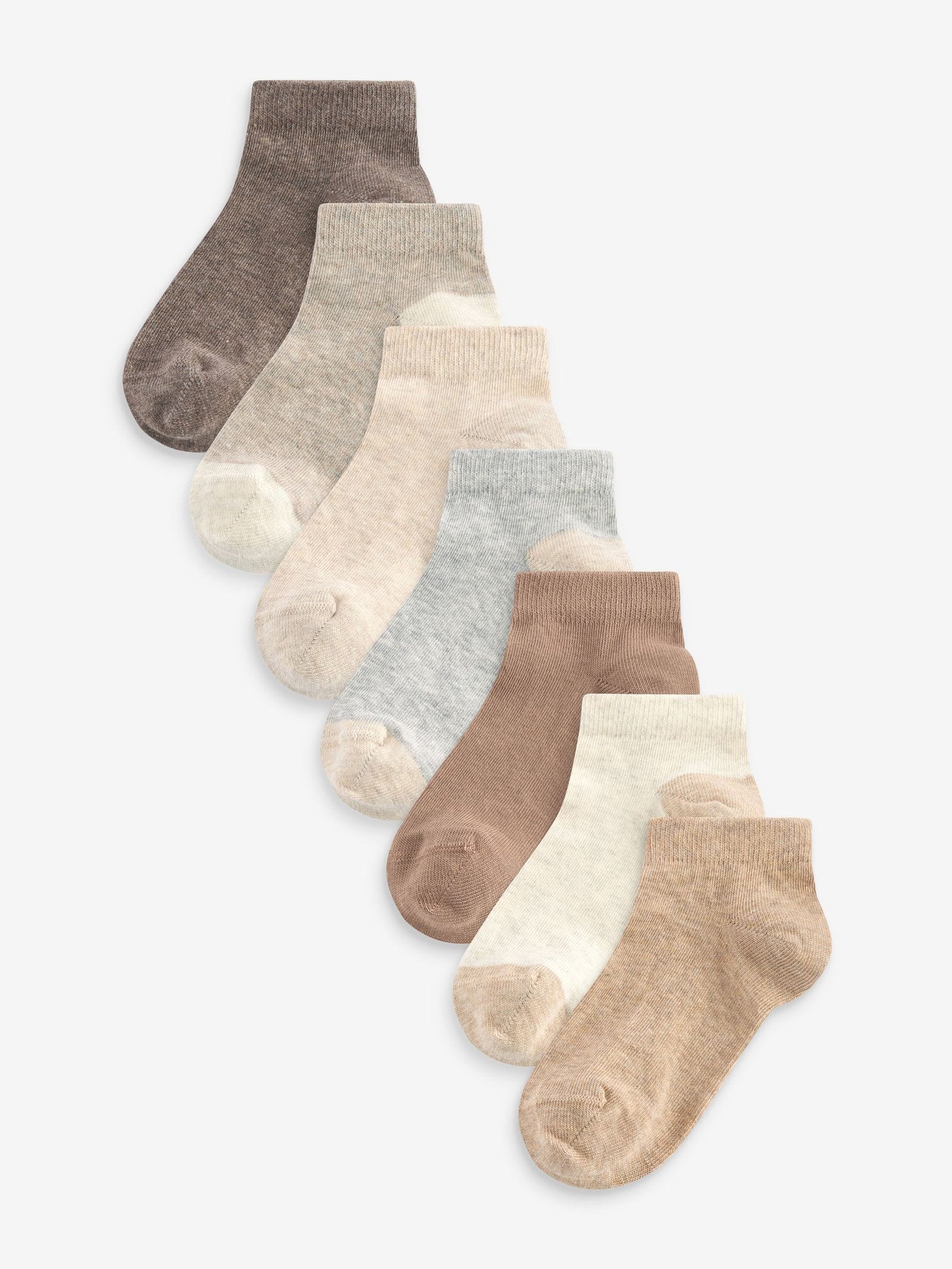 Neutral Cotton Rich Trainer Socks 7 Pack