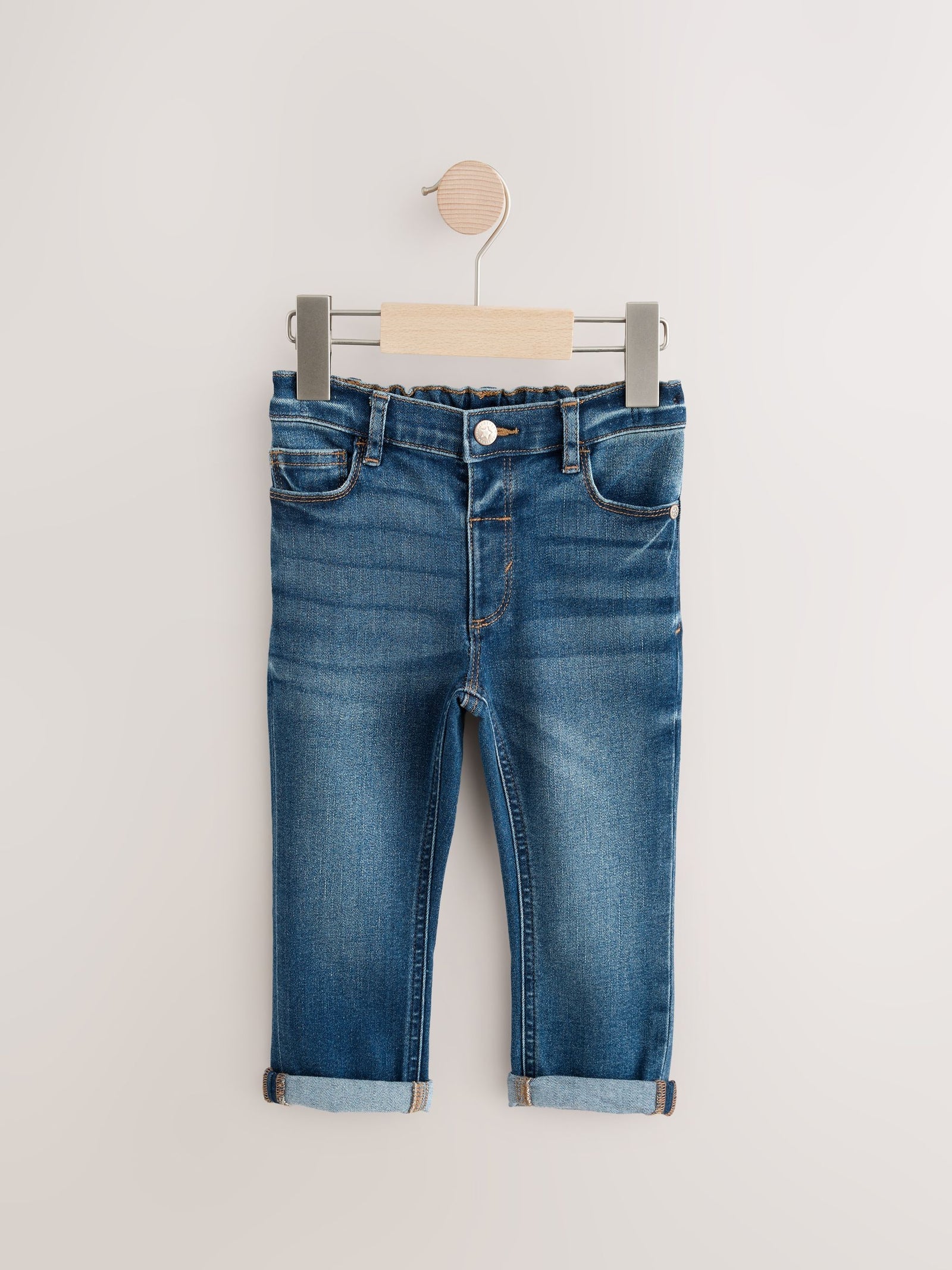 Mid Blue Denim Regular Fit Comfort Stretch Jeans (3mths-7yrs)
