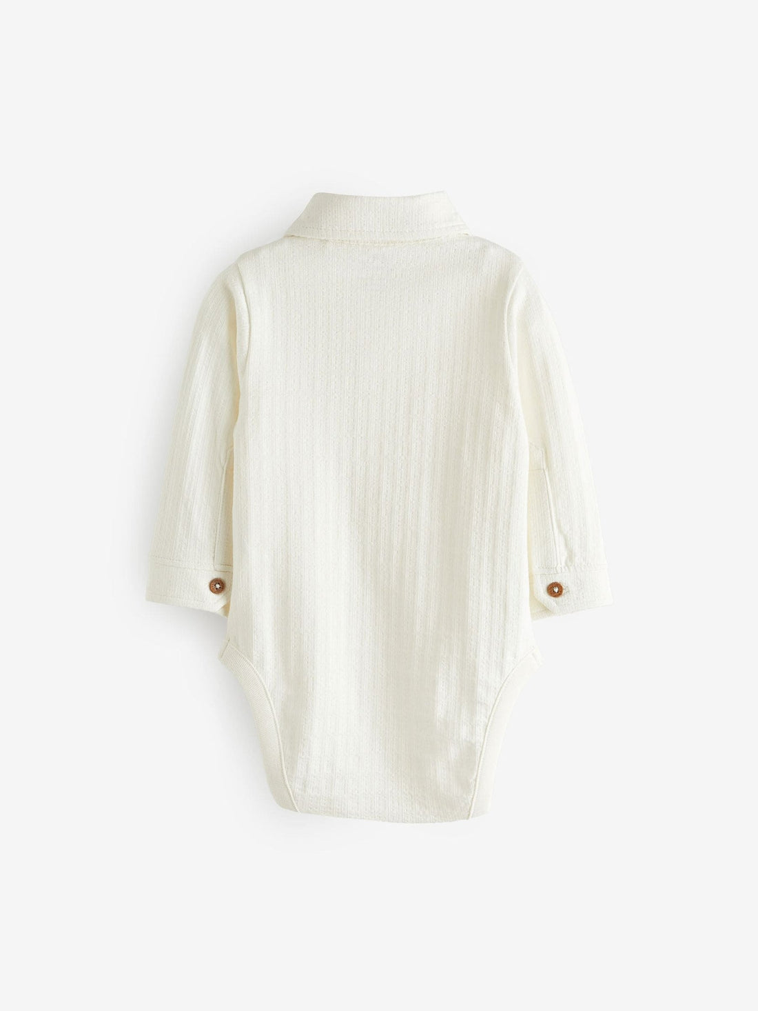 White Textured Shirt Baby Bodysuit (0mths-3yrs)