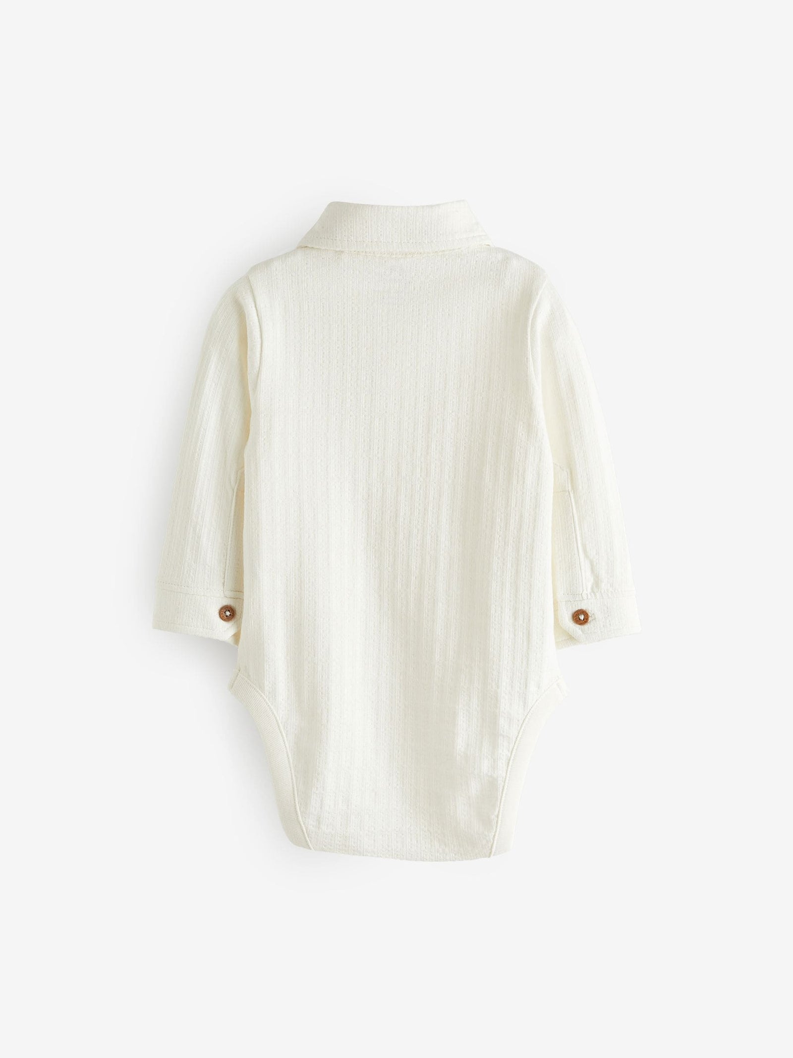 White Textured Shirt Baby Bodysuit (0mths-3yrs)