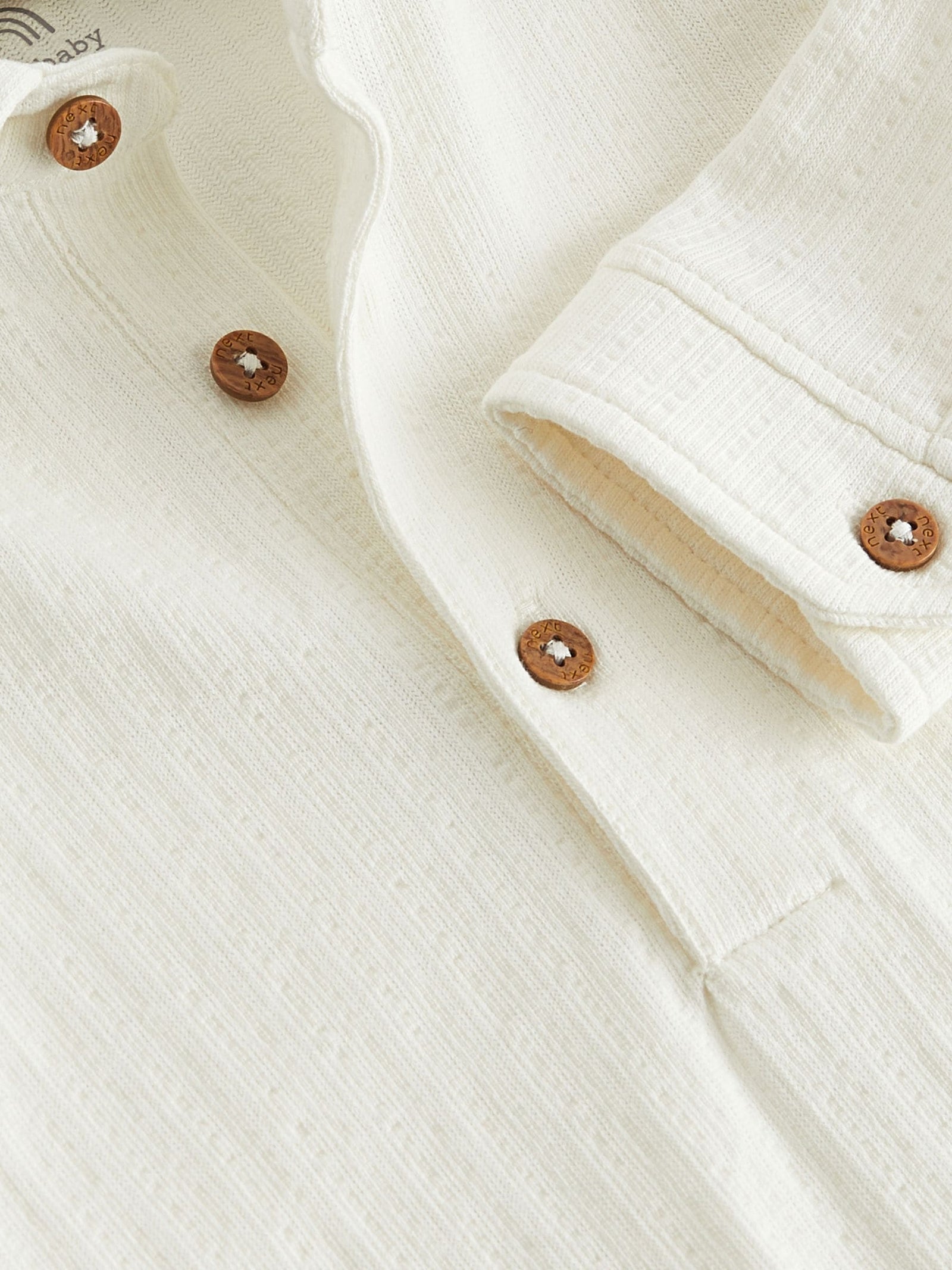 White Textured Shirt Baby Bodysuit (0mths-3yrs)