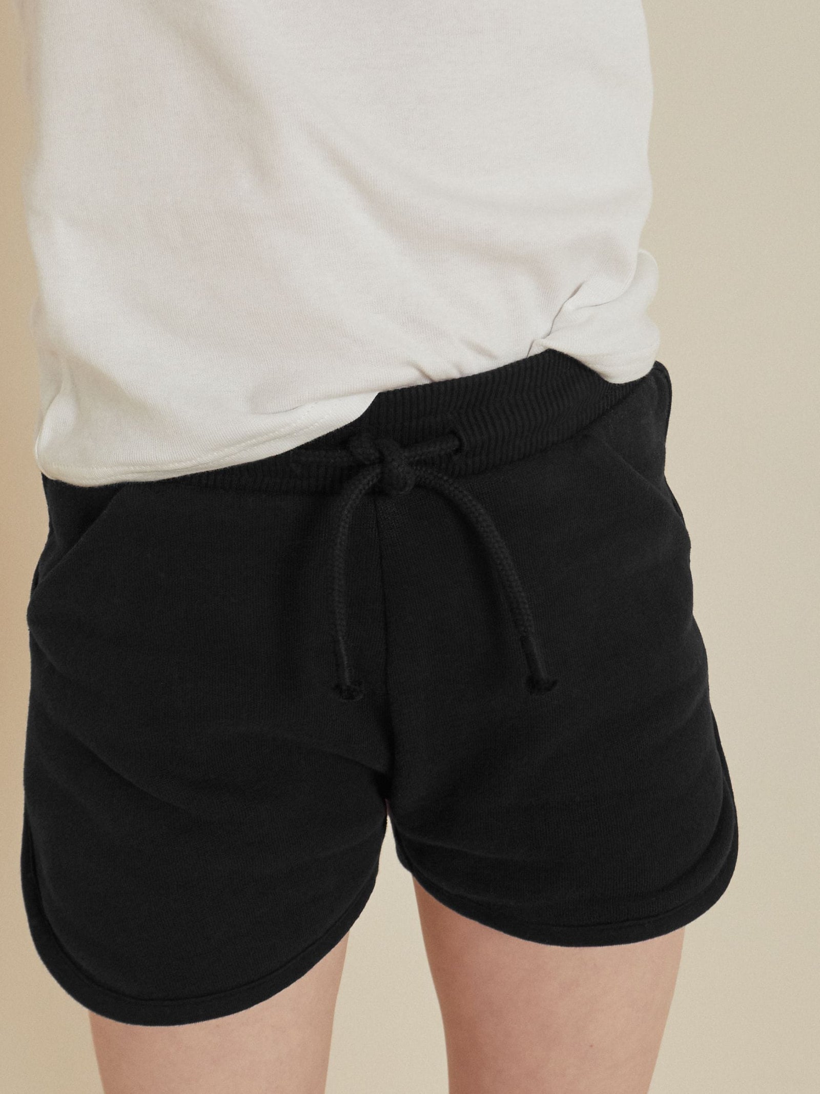 Black Jersey Shorts (3-16yrs)