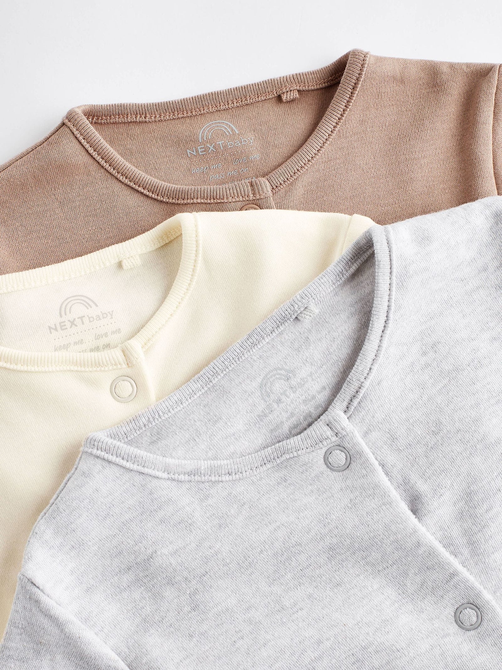 Neutral Baby 100% Cotton Sleepsuits 3 Pack (0-2yrs)
