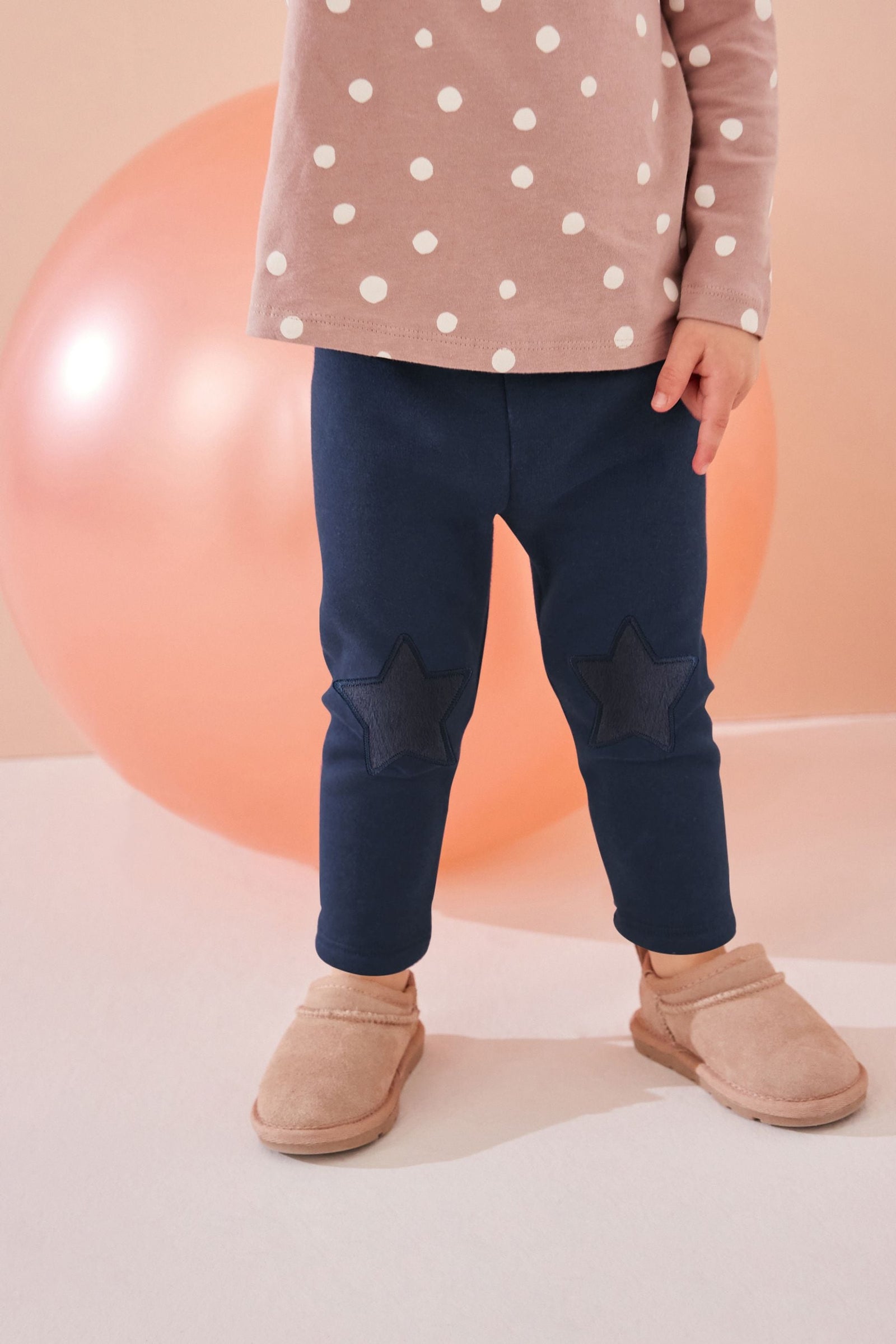 Navy Cosy Fleece Lined Leggings