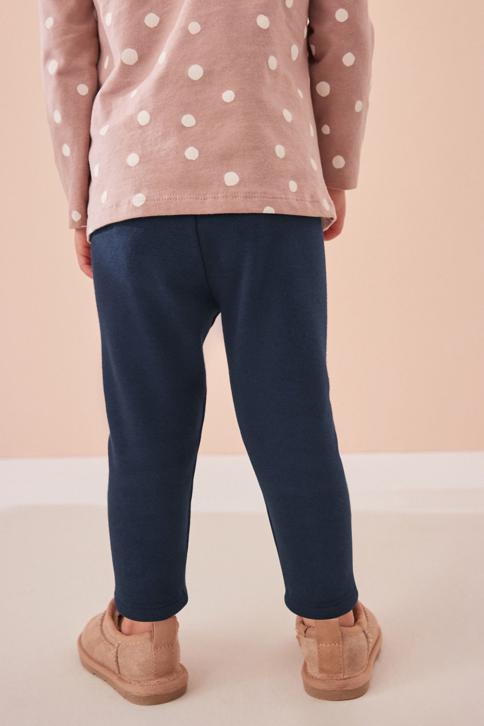 Navy Cosy Fleece Lined Leggings