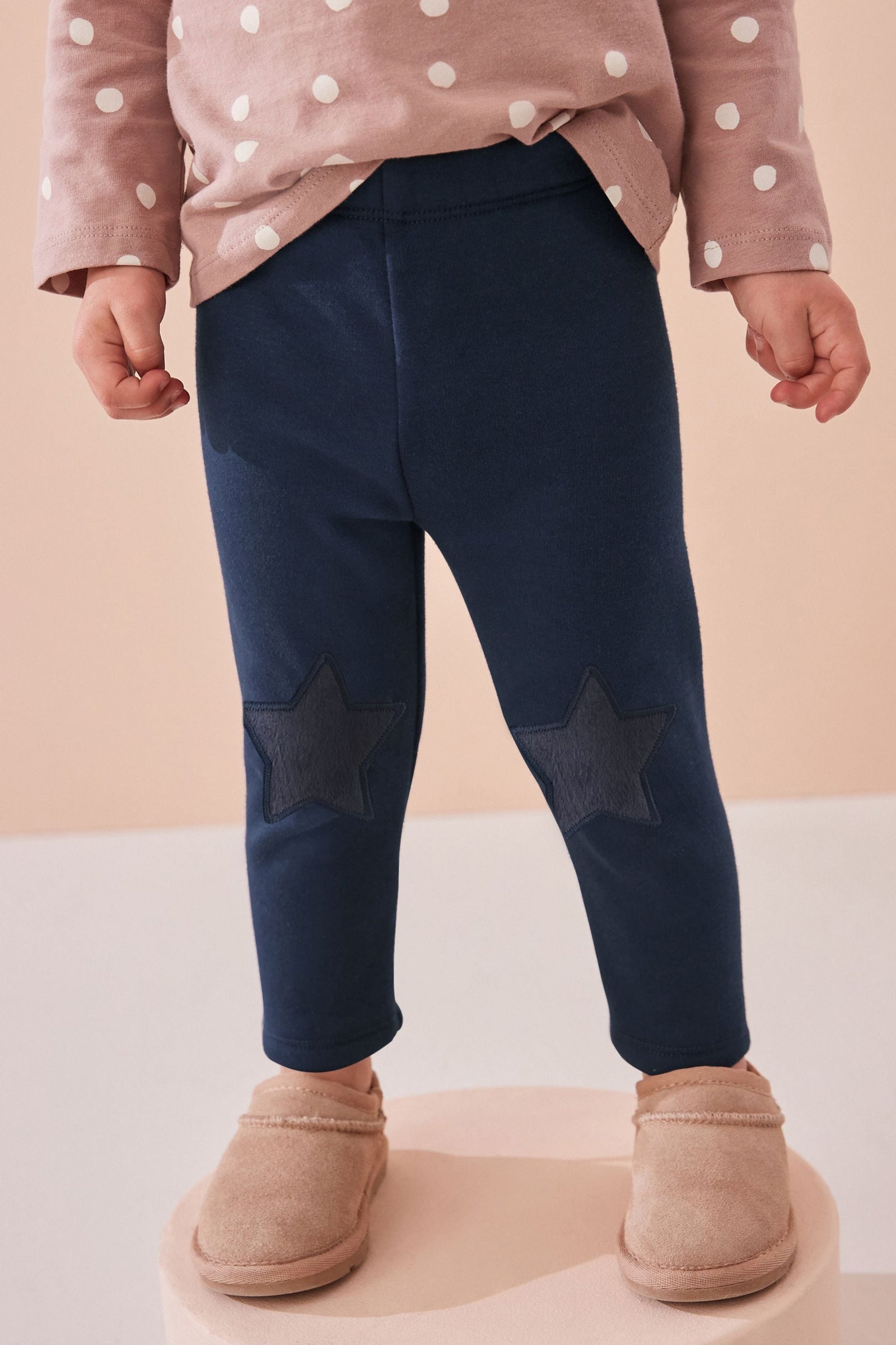 Navy Cosy Fleece Lined Leggings