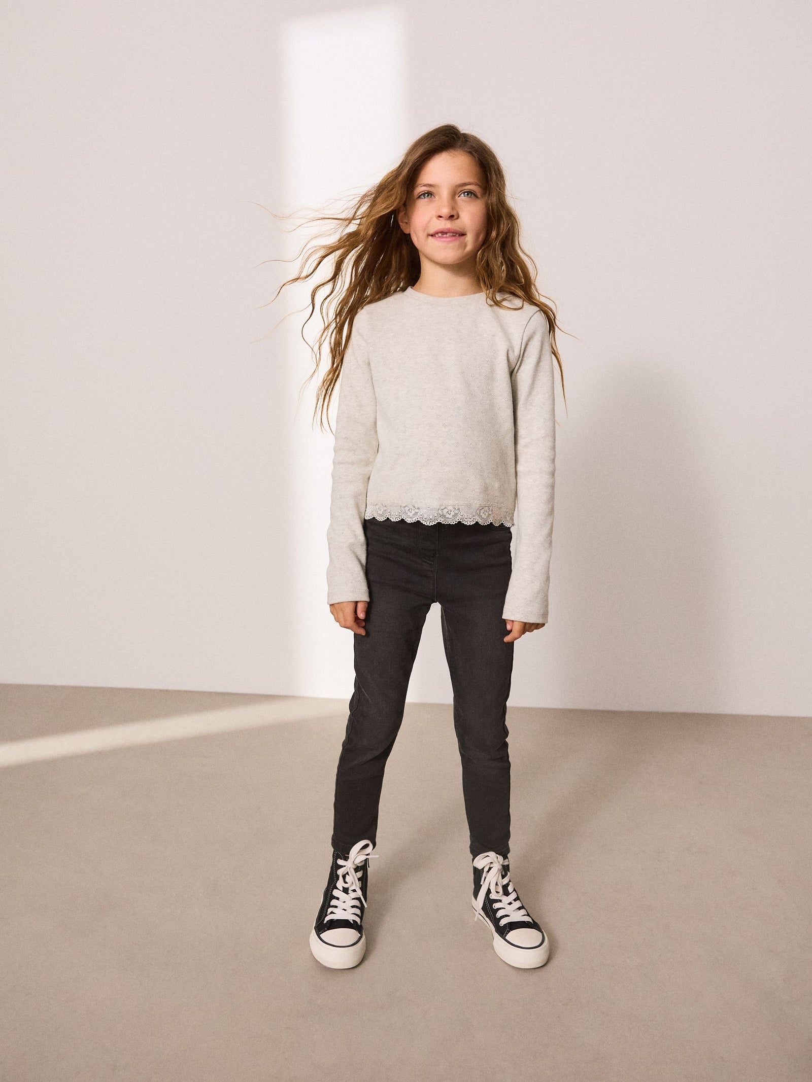 Charcoal Grey Regular Length Stretch Jeggings (3-16yrs)