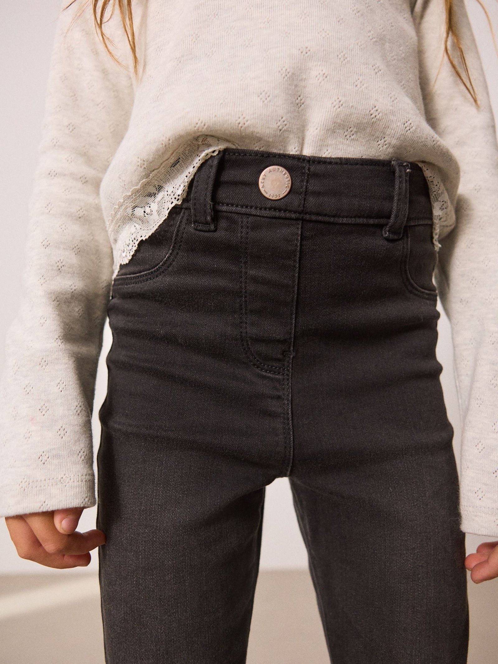 Charcoal Grey Regular Length Stretch Jeggings (3-16yrs)
