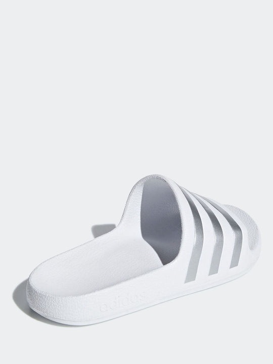 adidas White Adilette Kids Swim Sandals