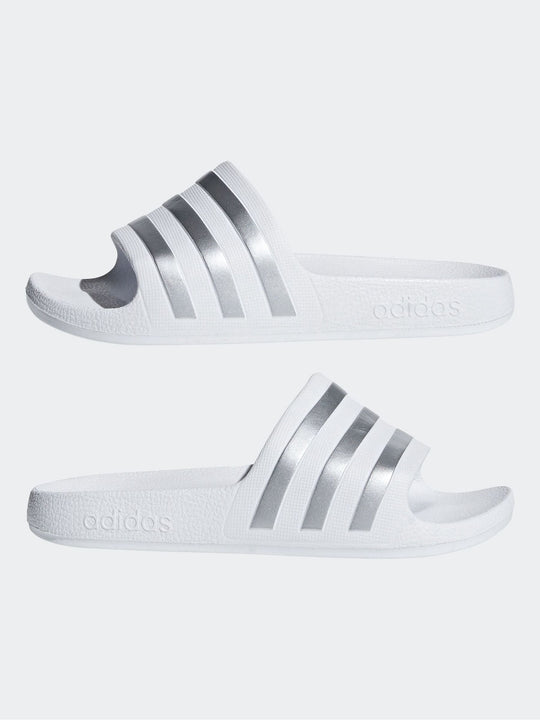adidas White Adilette Kids Swim Sandals