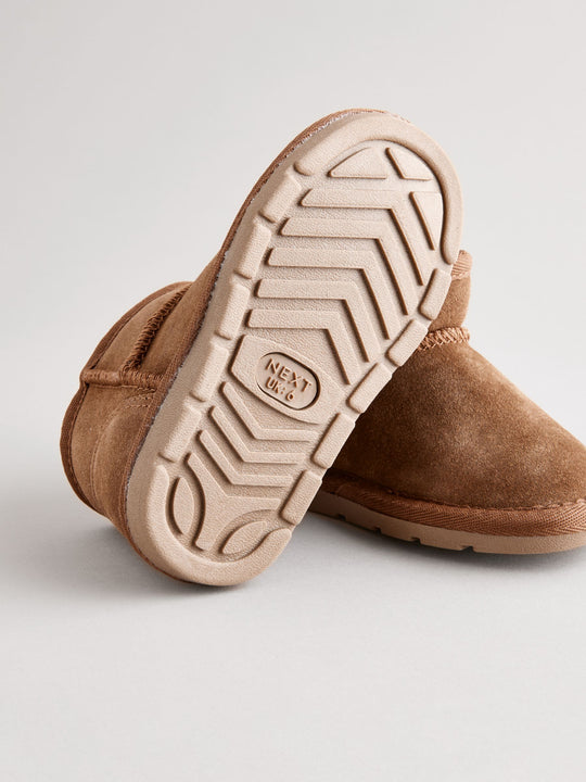 Brown Warm Lined Suede Boots