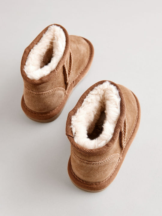 Brown Warm Lined Suede Boots