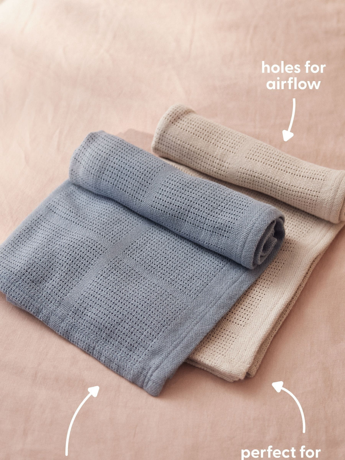 MORI Grey Blend Cellular Baby Blanket