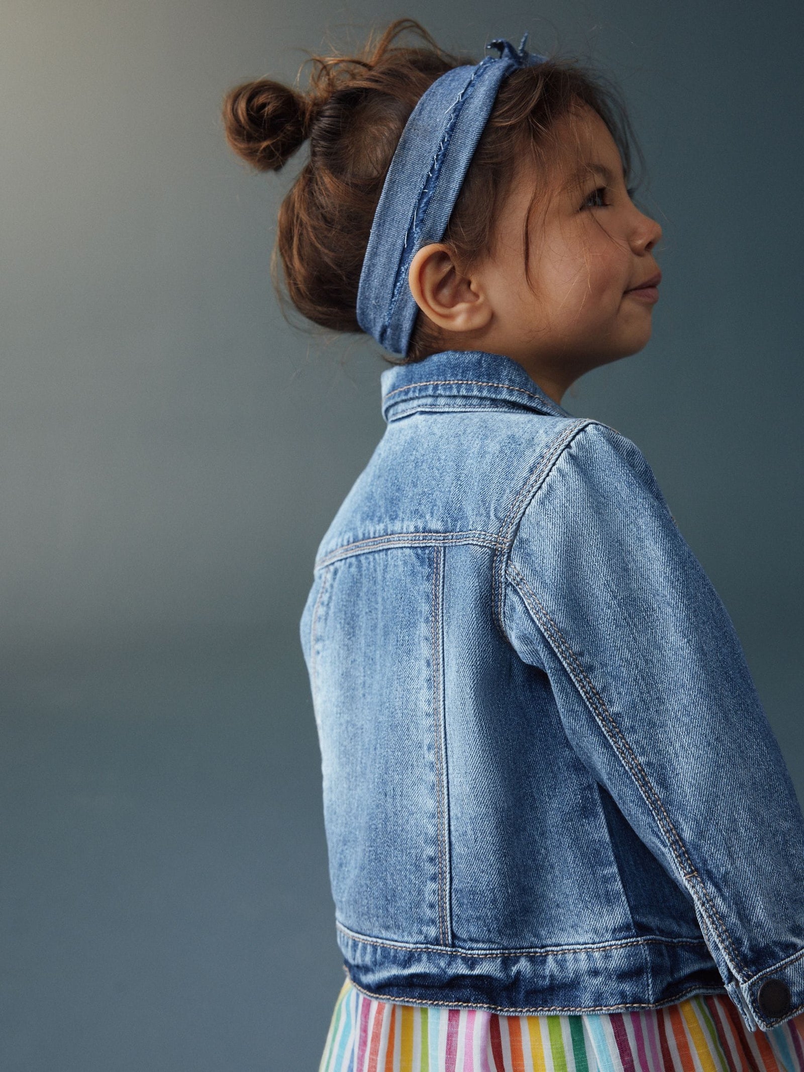 Mid Blue Denim Western 100% Cotton Jacket (3mths-7yrs)