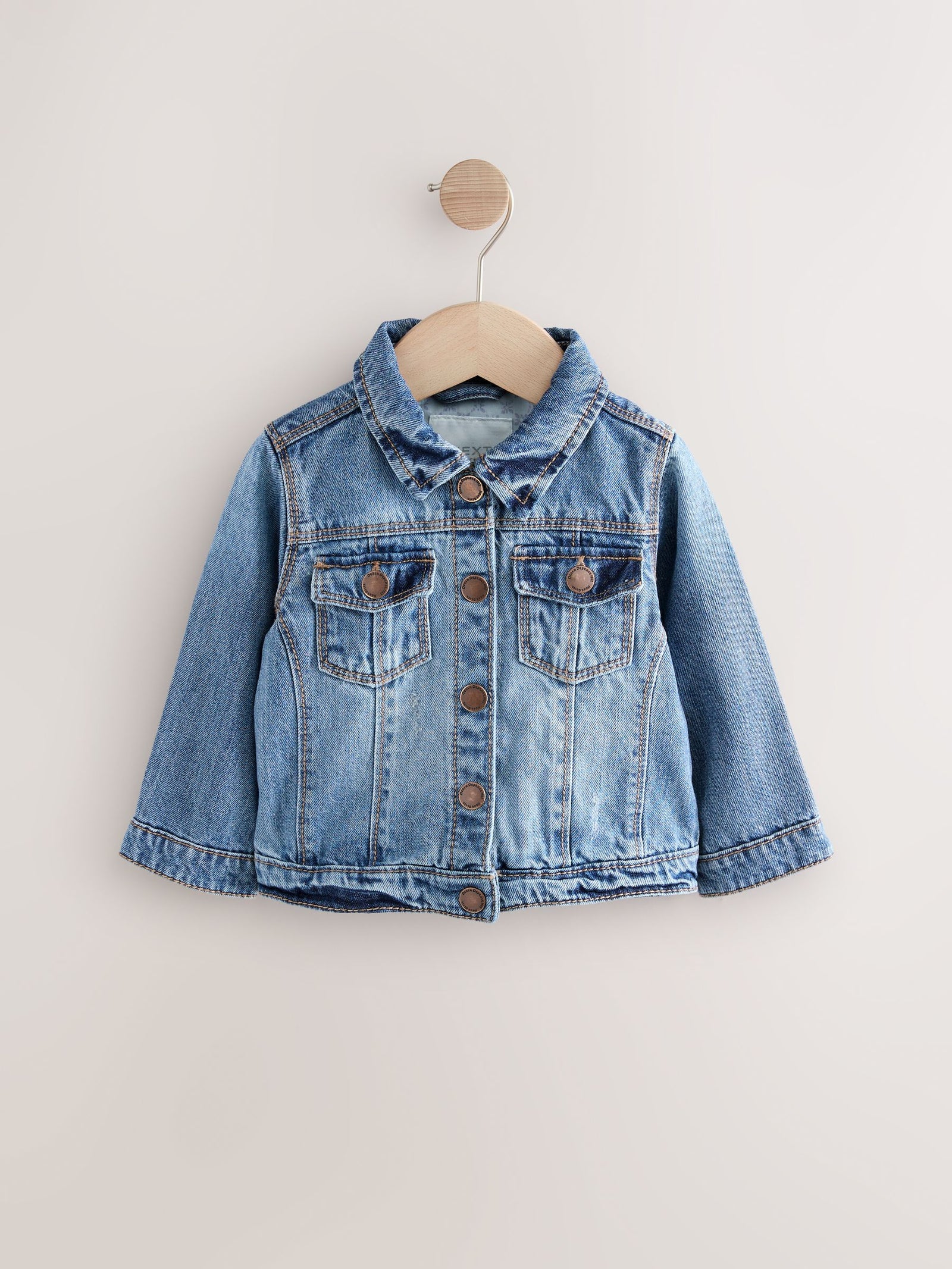 Mid Blue Denim Western 100% Cotton Jacket (3mths-7yrs)