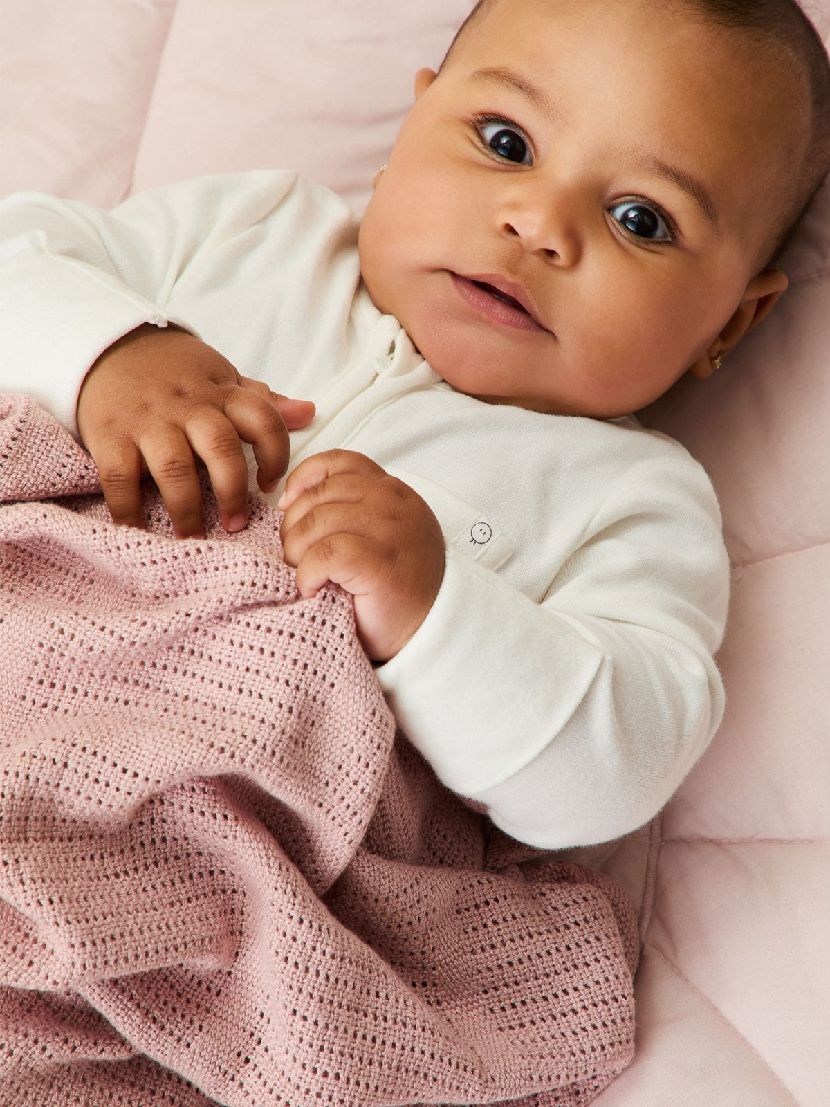 MORI Rose Pink Blend Cellular Baby Blanket