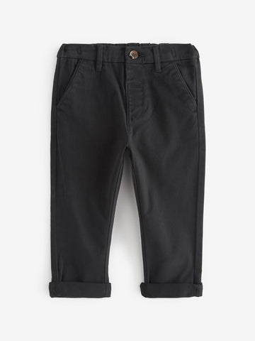 Black Stretch Chino Trousers (3mths-7yrs)