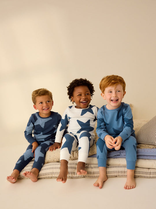 Blue/Navy Snuggle Pyjamas 3 Pack (9mths-10yrs)