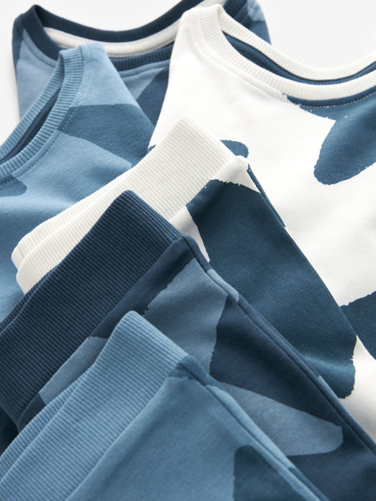 Blue/Navy Snuggle Pyjamas 3 Pack (9mths-10yrs)