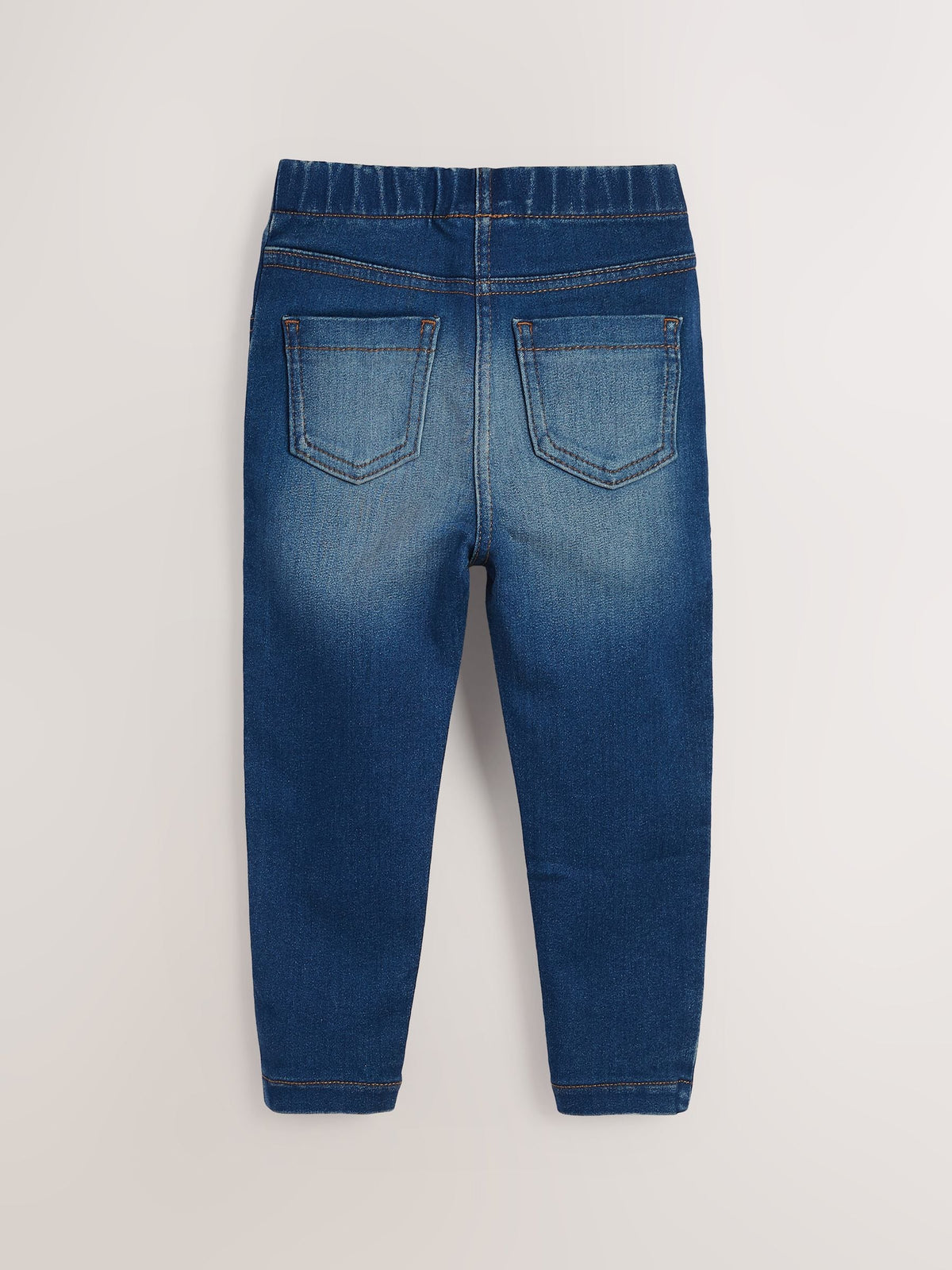Mid Blue/Light Blue Denim 2 Pack Elasticated Waist Jeggings (3mths-7yrs)