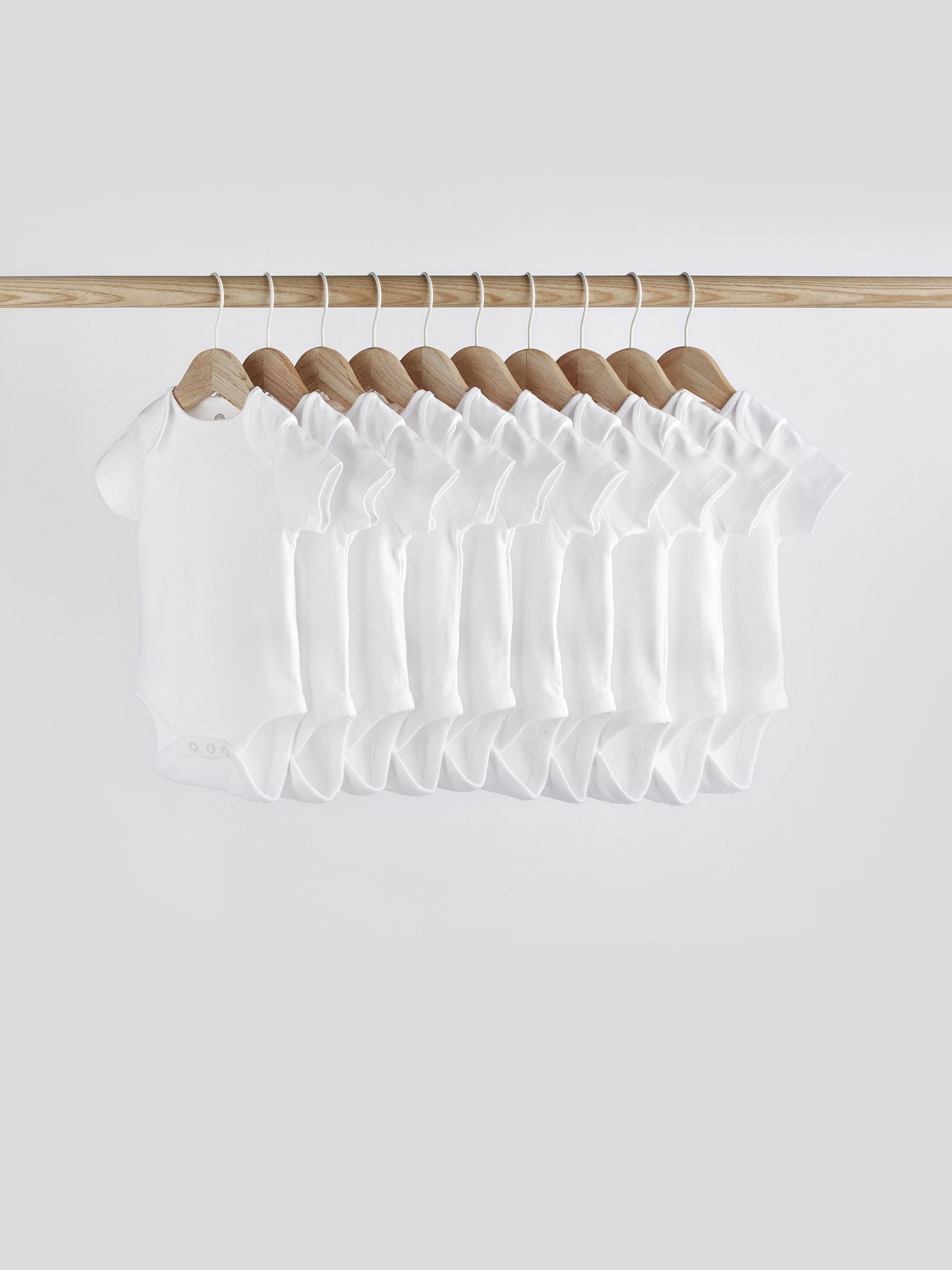 White Essential 10 Pack Short Sleeve Bodysuits