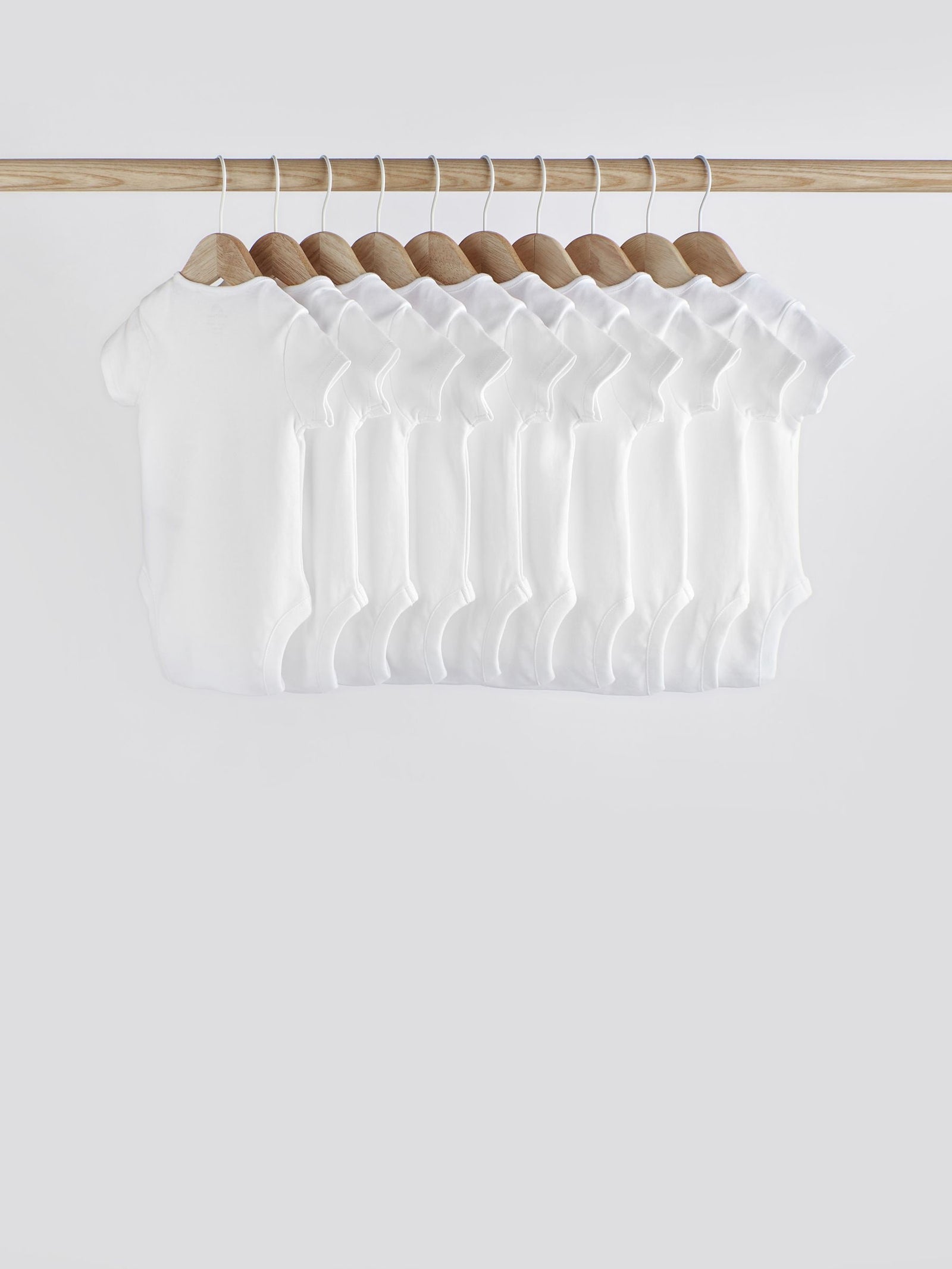 White Essential 10 Pack Short Sleeve Bodysuits