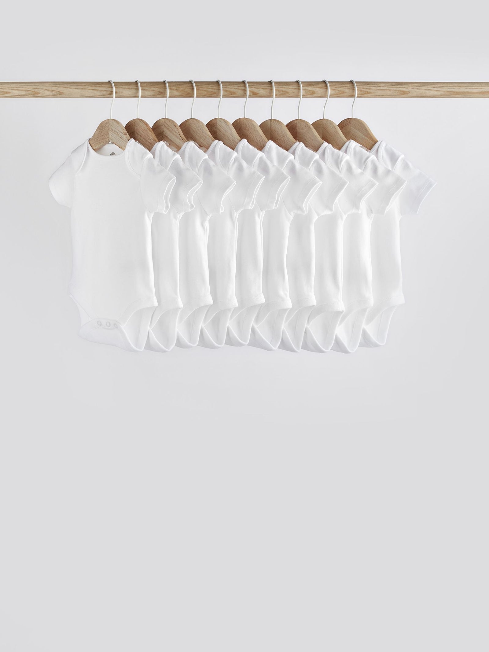 White Essential 10 Pack Short Sleeve Bodysuits