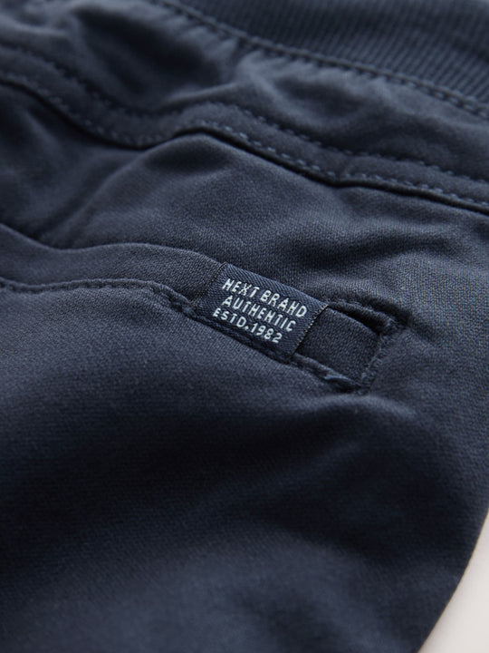 Navy Blue Regular Fit Rib Waist Pull-On Trousers (3-16yrs)