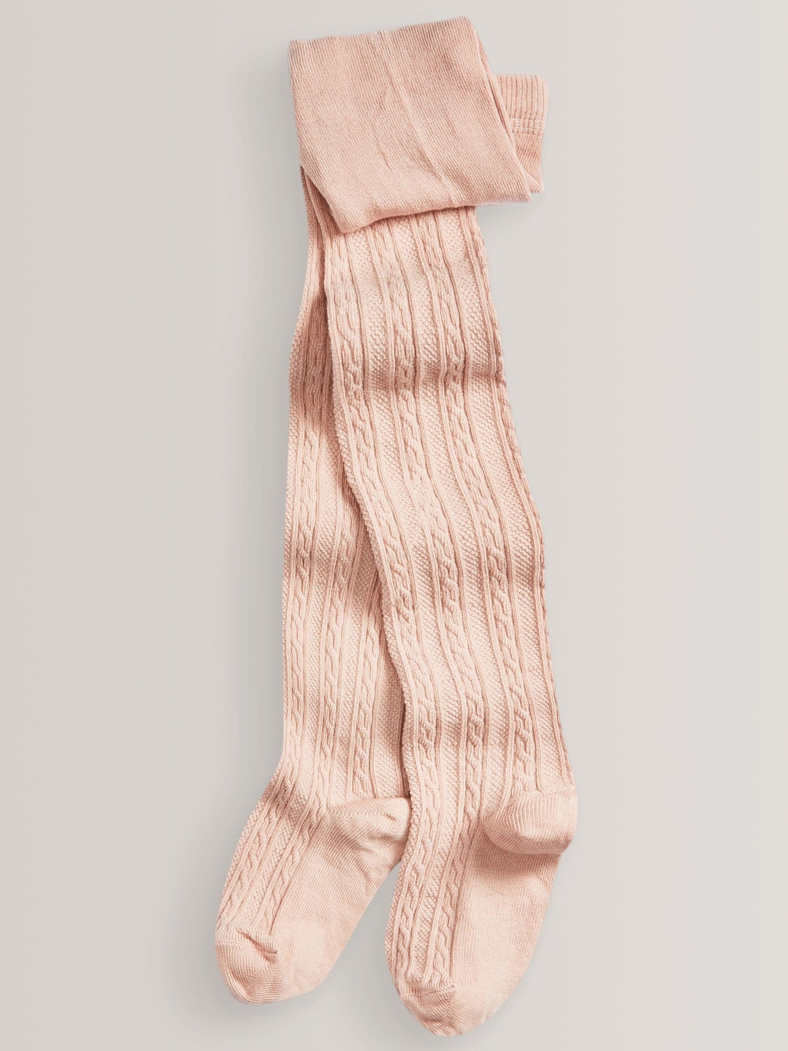 Charcoal Grey/Pink/Cream Regular Length Cotton Rich Cable Tights 3 Pack