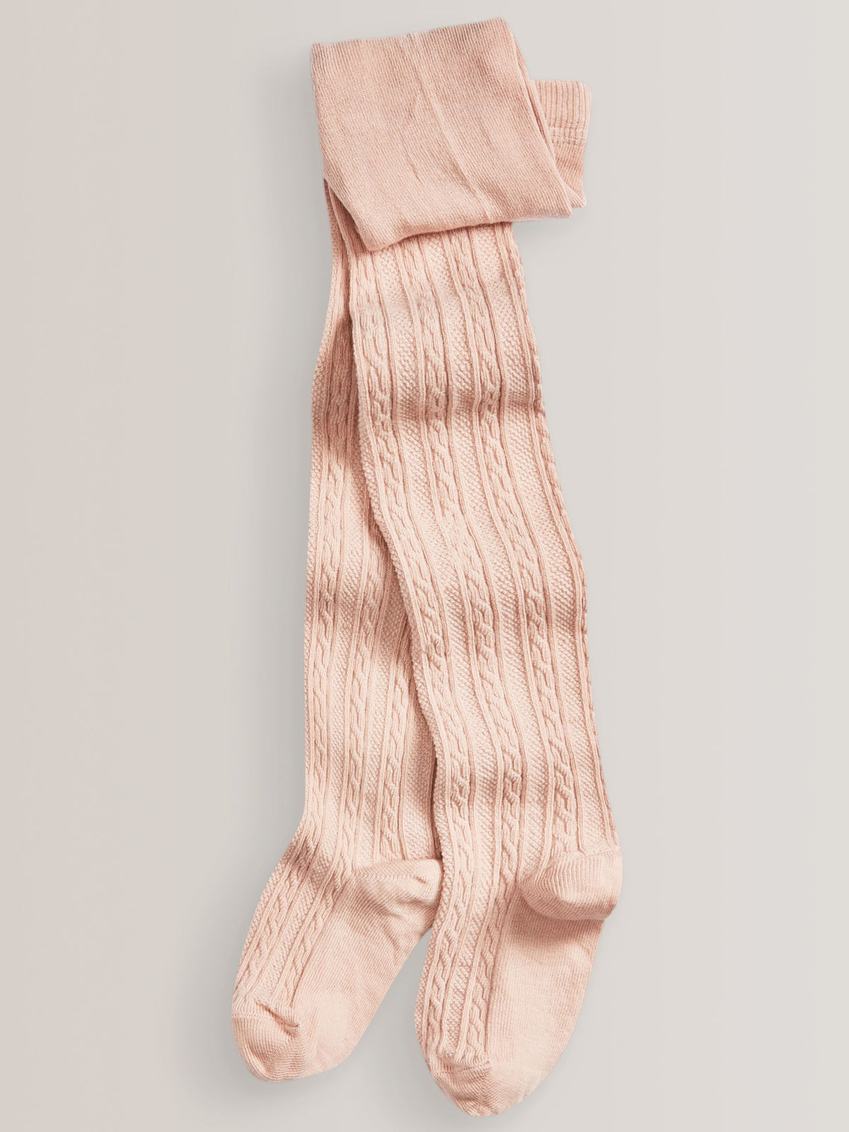 Charcoal Grey/Pink/Cream Regular Length Cotton Rich Cable Tights 3 Pack