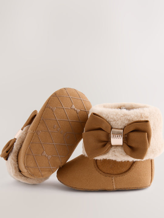 Baker by Ted Baker Baby Girls Faux Fur Trim Padders Boots
