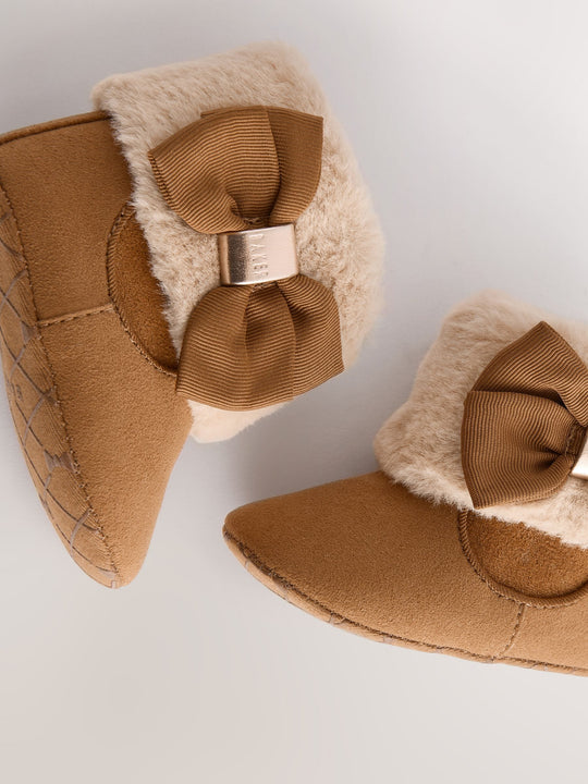 Baker by Ted Baker Baby Girls Faux Fur Trim Padders Boots