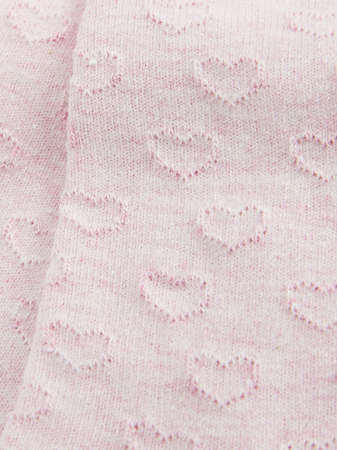 Pink Cotton Rich Textured Heart Tights