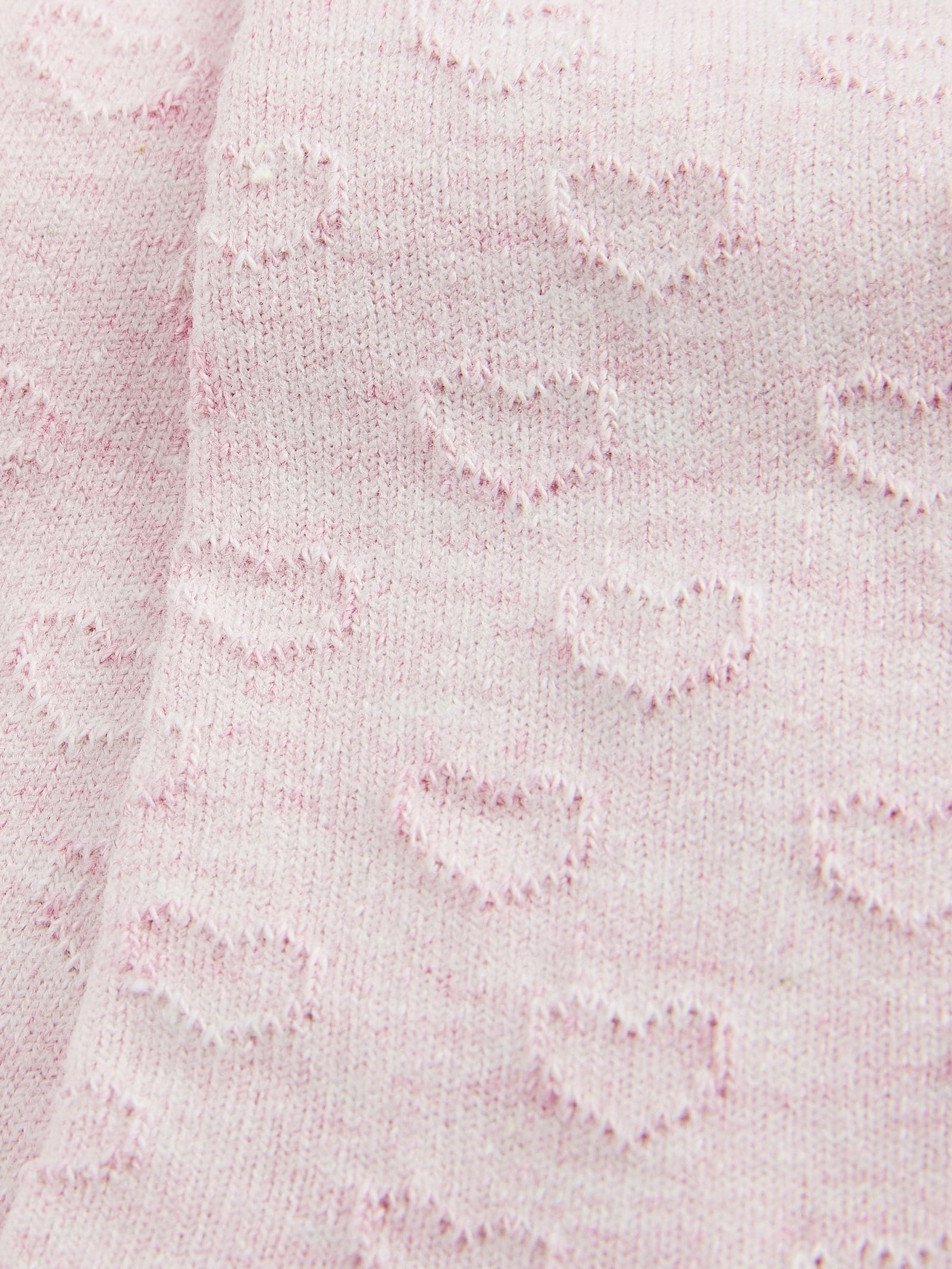 Pink Cotton Rich Textured Heart Tights