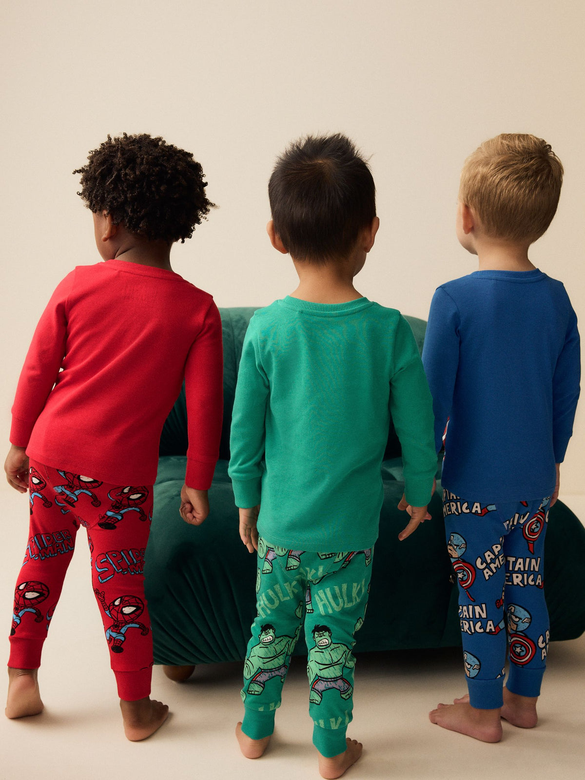 Marvel Red/Green/Blue Snuggle Pyjamas 3 Pack (9mths-8yrs)