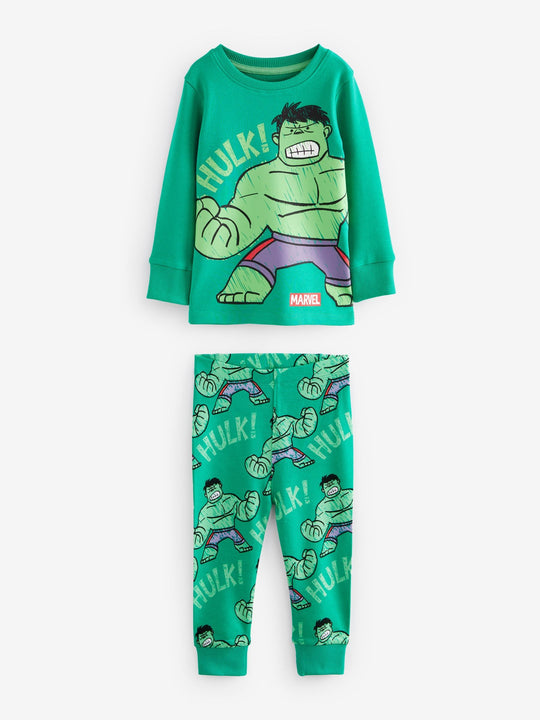 Marvel Red/Green/Blue Snuggle Pyjamas 3 Pack (9mths-8yrs)