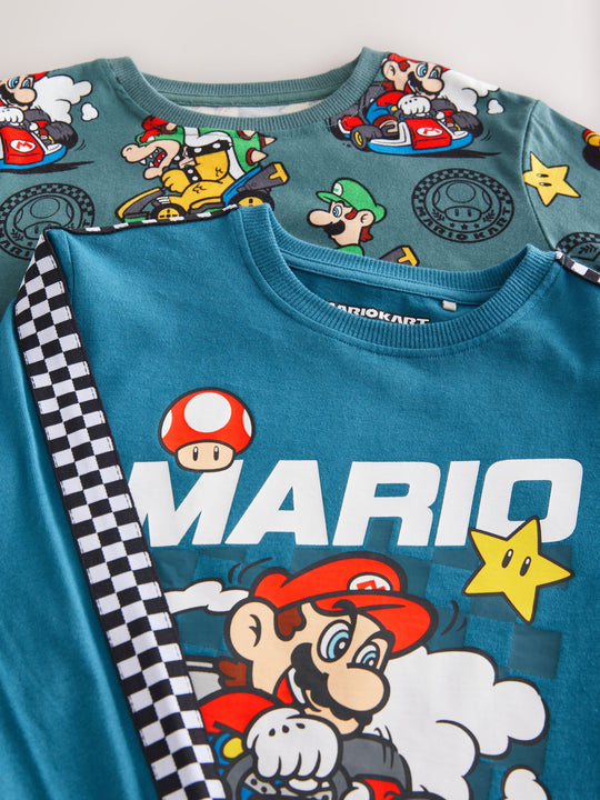 Mario Kart Green/Blue Jogger Pyjamas 2 Pack (3-14yrs)