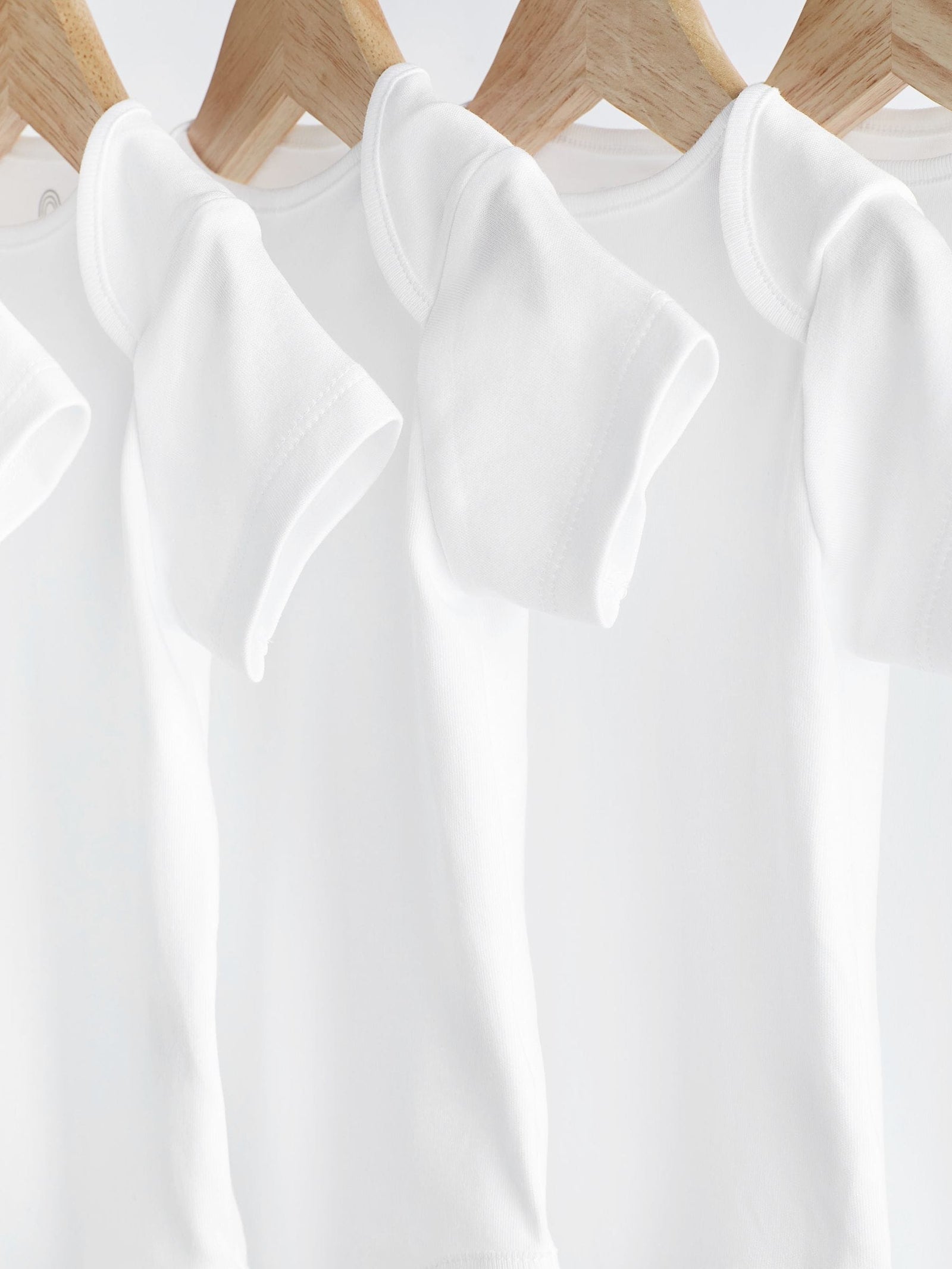 White Essential 5 Pack Short Sleeve Bodysuits