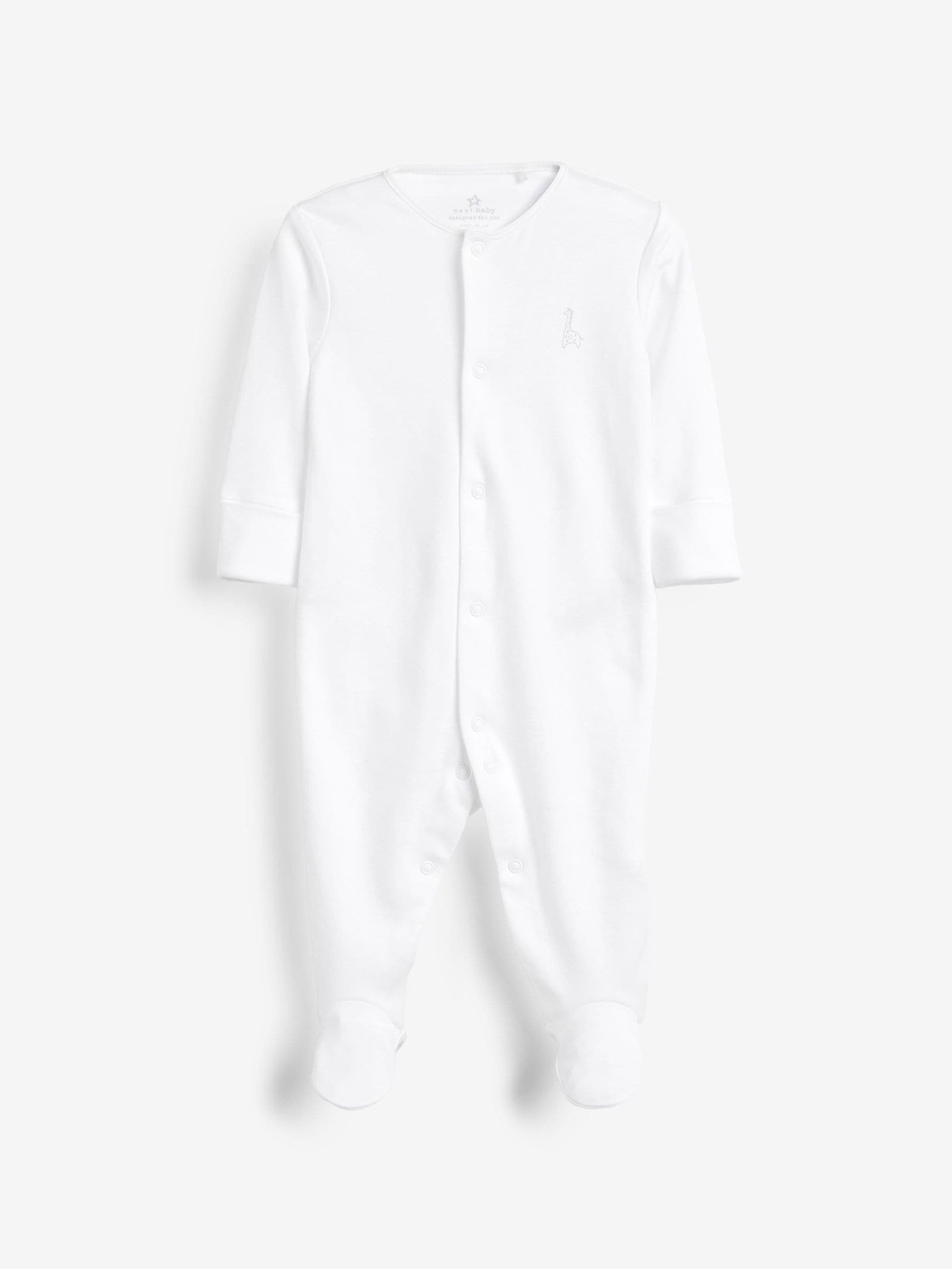 Blue/White 3 Pack Baby Sleepsuits (0-2yrs)