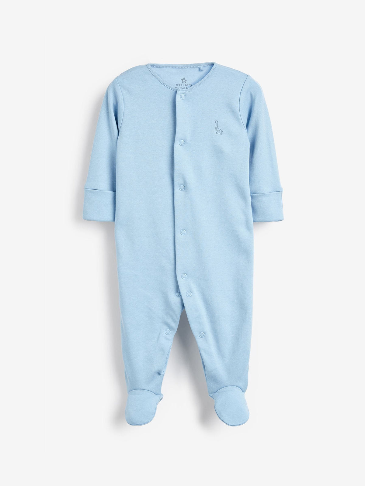 Blue/White 3 Pack Baby Sleepsuits (0-2yrs)