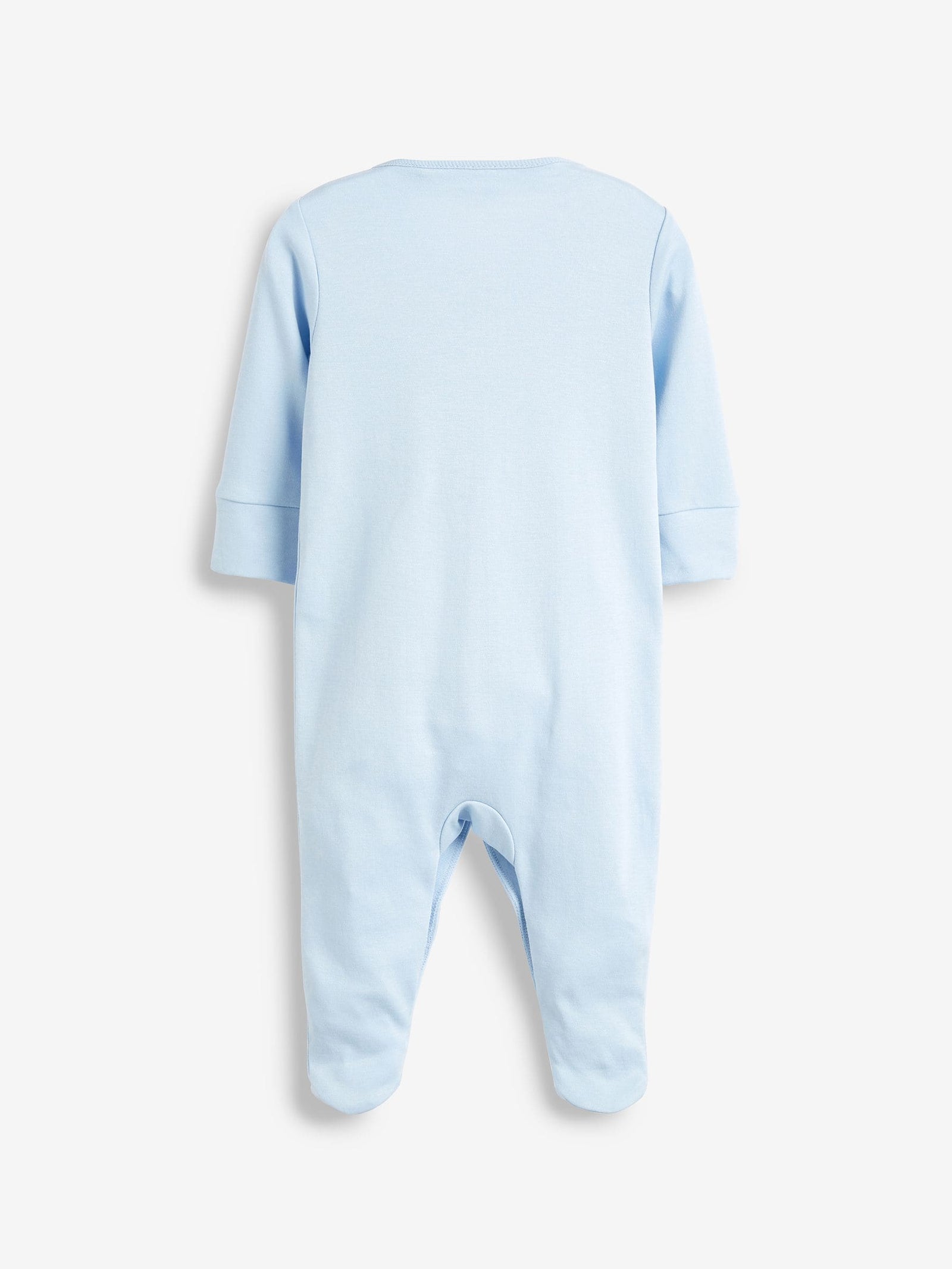 Blue/White 3 Pack Baby Sleepsuits (0-2yrs)