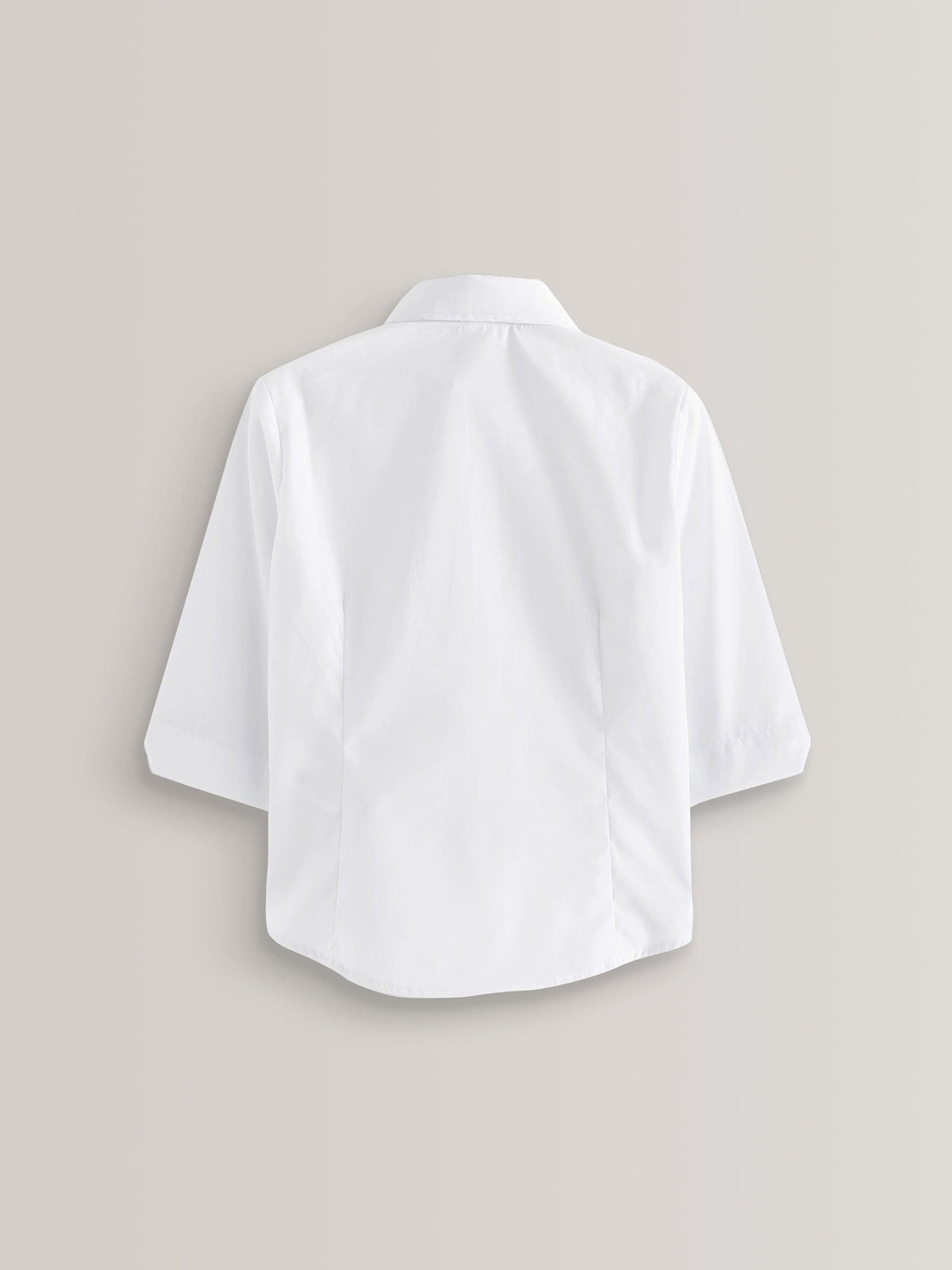 White Regular Fit Girls 2 Pack Three Quarter Sleeve School Blouses (3-17yrs)