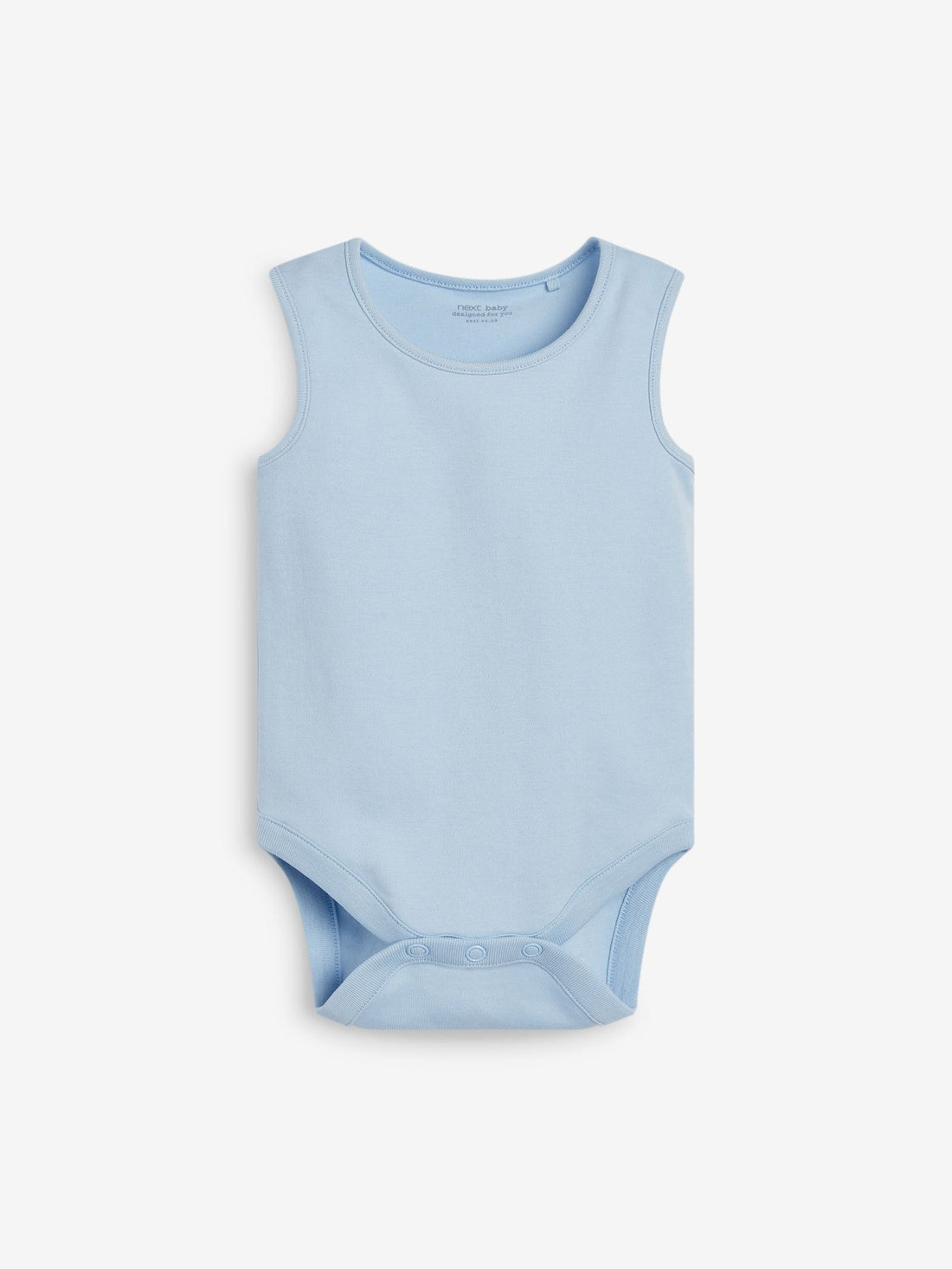 Blue 7 Pack Baby Vest Bodysuits