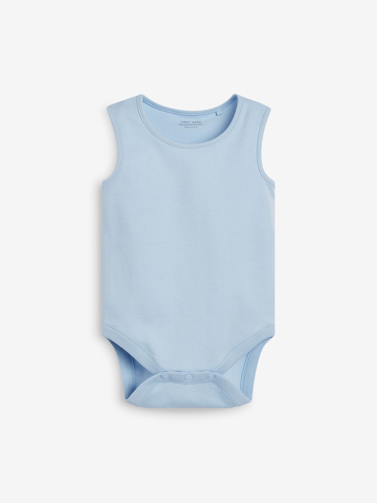 Blue 7 Pack Baby Vest Bodysuits