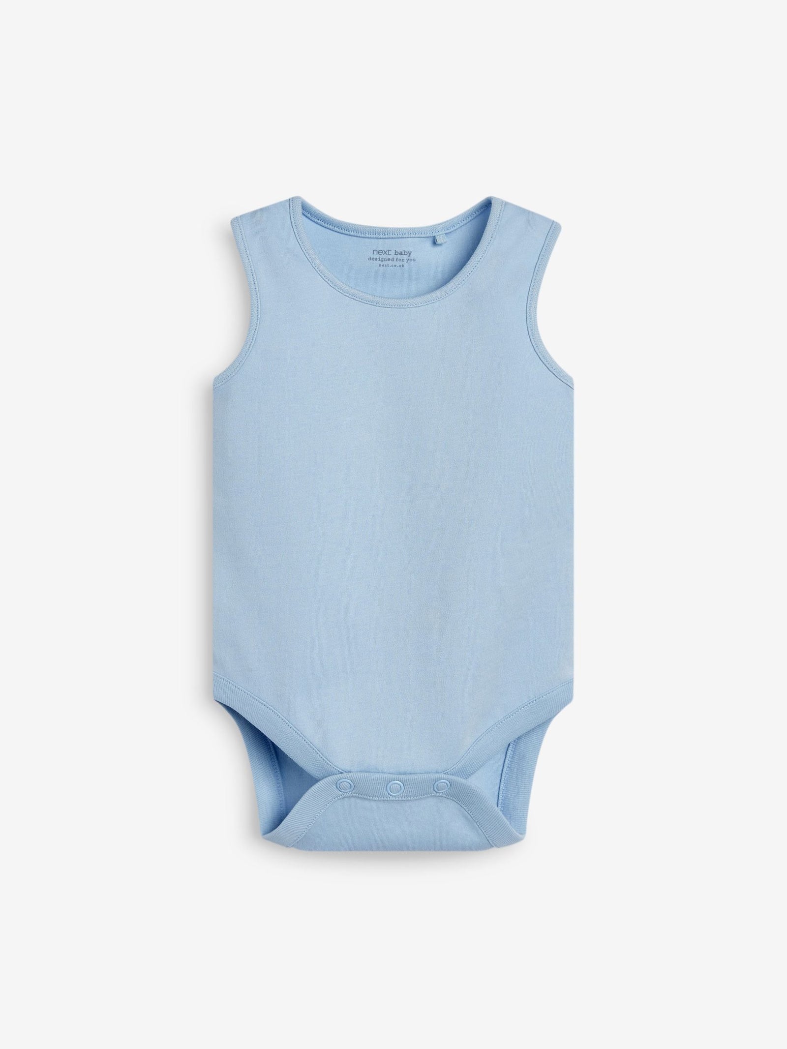 Blue 7 Pack Baby Vest Bodysuits