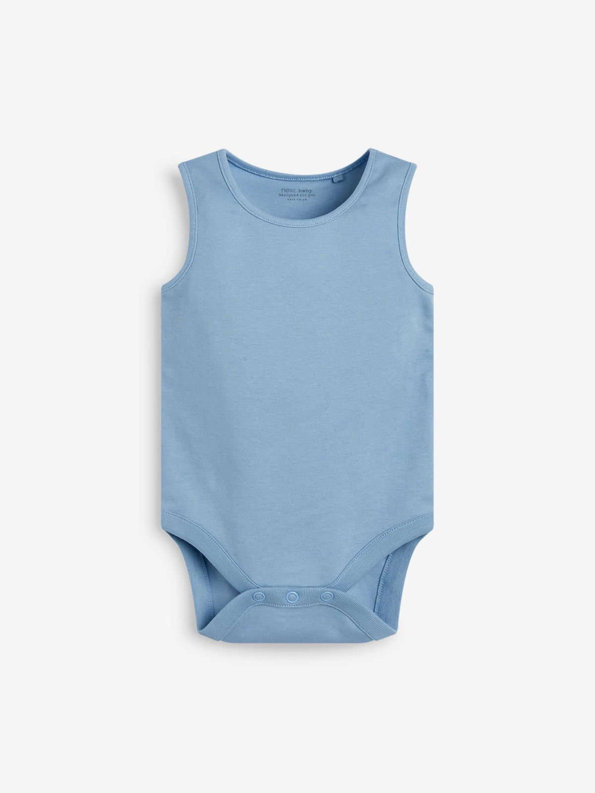 Blue 7 Pack Baby Vest Bodysuits