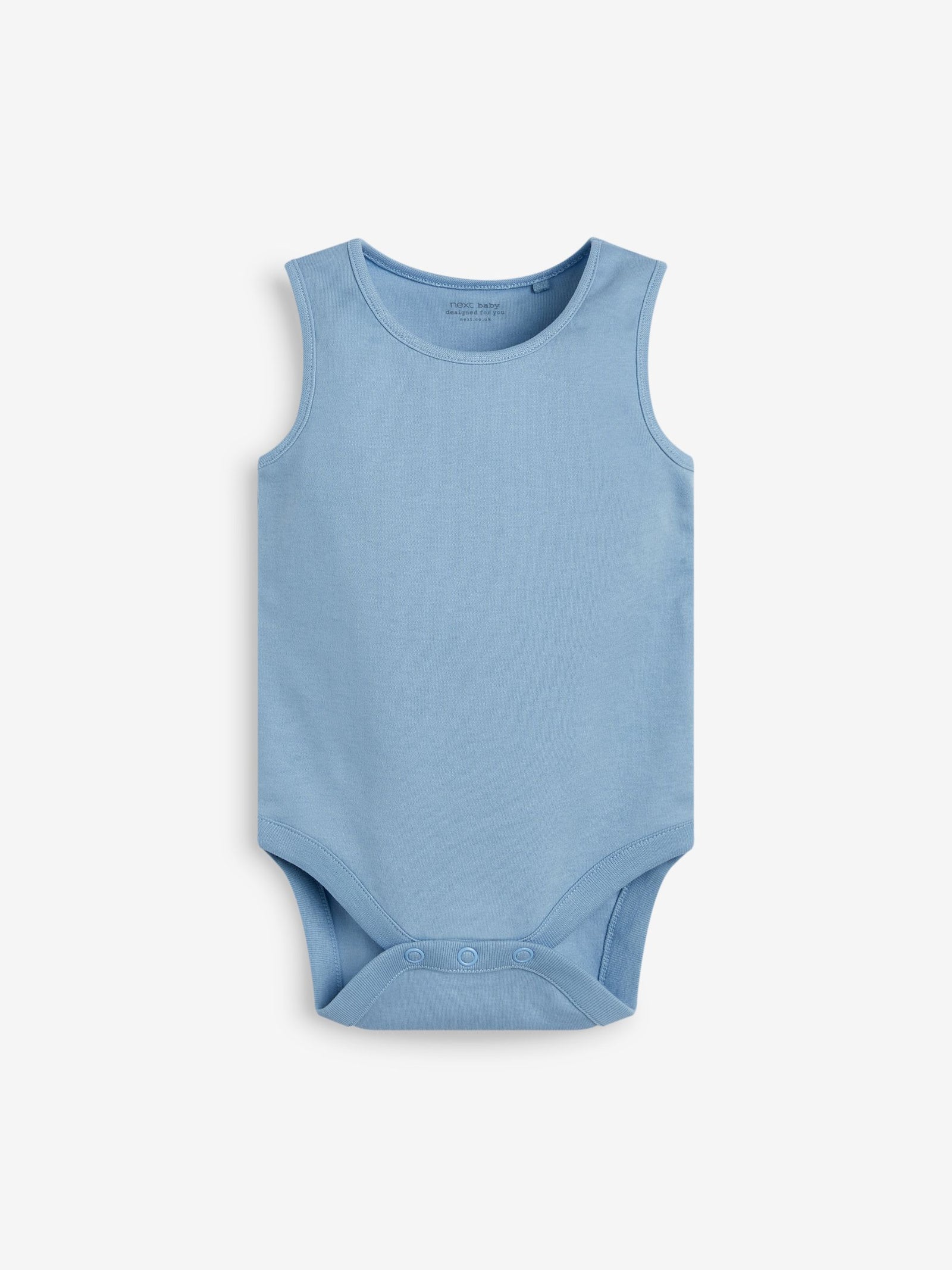 Blue 7 Pack Baby Vest Bodysuits
