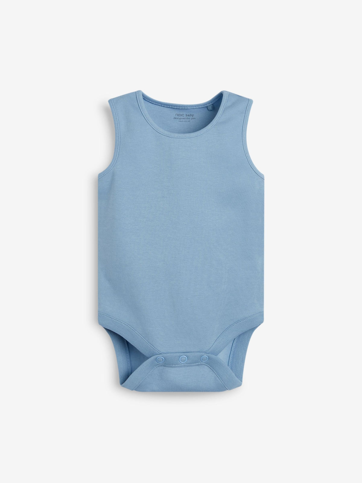 Blue 7 Pack Baby Vest Bodysuits
